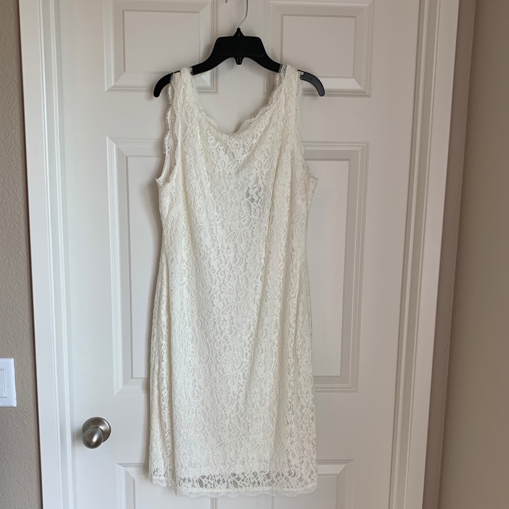 White Lace Adriana Papel Cocktail Dress
